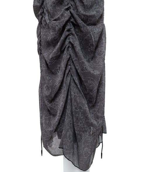 Drape Gather Lace Skirt